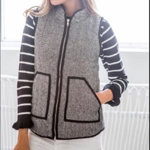 Goodnight Macaroon Jane Herringbone Puffer Vest